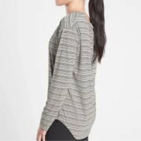 Athleta Cloudlight Stratus Striped Ling Sleeve Tee - Picture 2 of 8